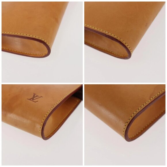 LOUIS VUITTON Nomad Leather Bucket PM Pouch Beige LV Auth 141449 - Picture 14 of 16